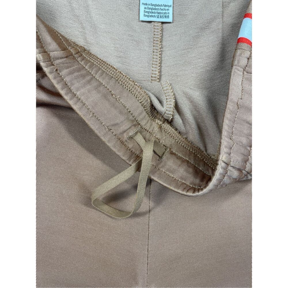 PINK Track Pants Women L Tan Side Stripe Lounge‎ Athleisure Wide Leg Casual - Picture 10 of 13
